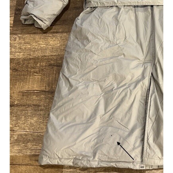 Long Duck Down Coat Parka Overcoat Unisex Men L / W XL 112 Vintage Natur Daunen - Picture 8 of 16